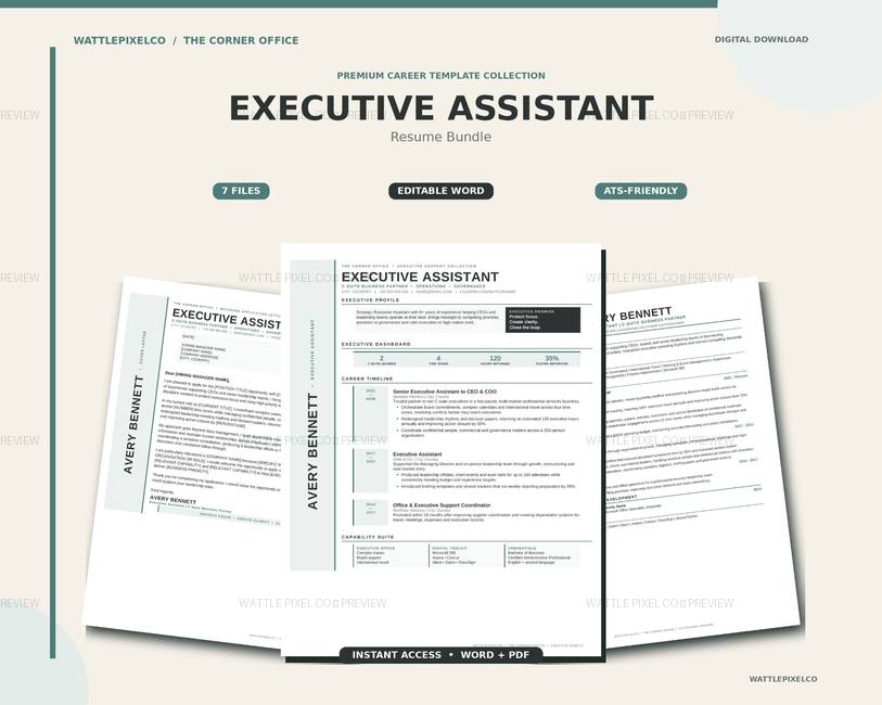 Executive Assistant Resume Bundle preview
