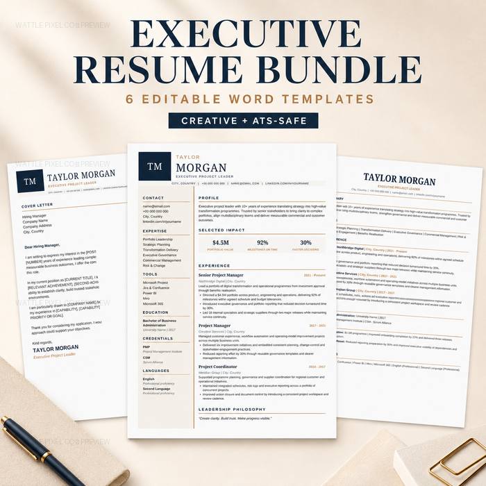 Executive resume bundle