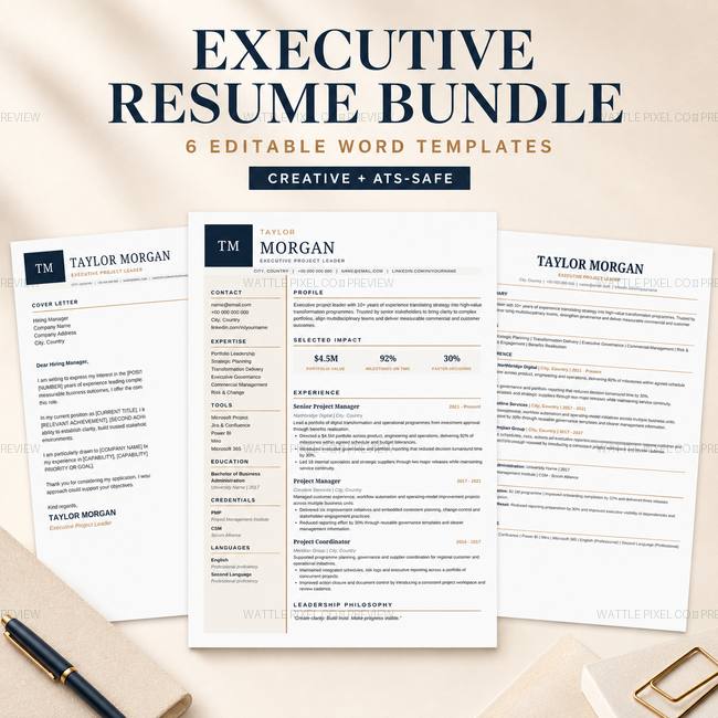 Executive Resume Bundle preview